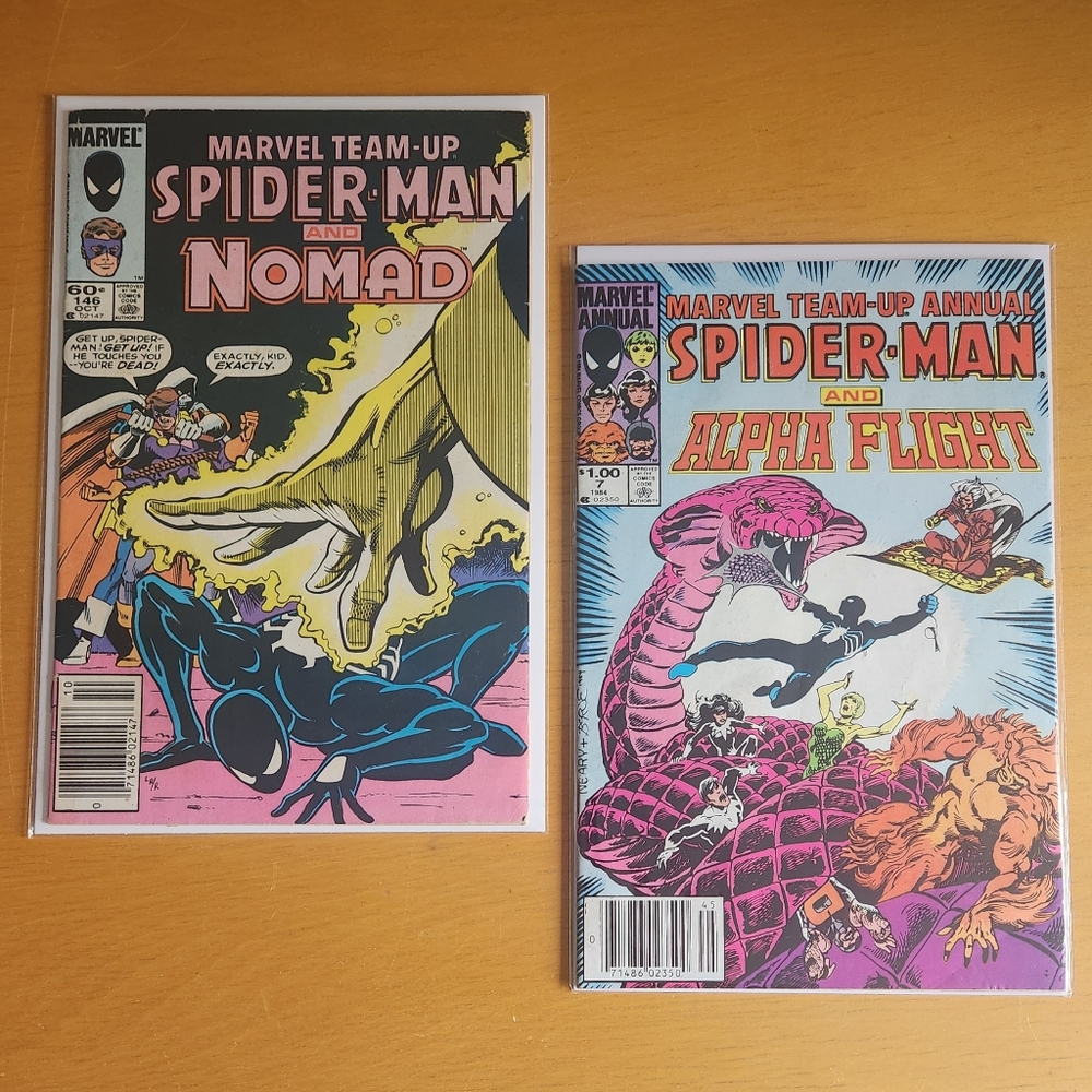 Marvel Team-Up #146, Annual 7 - 1980s Marvel Comics (Lot of 2) Spider-Man…